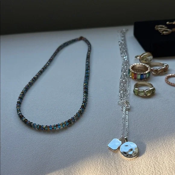 Fashion Jewelry Lot, silver, gold, rose gold tones, EUC - Picture 3 of 7